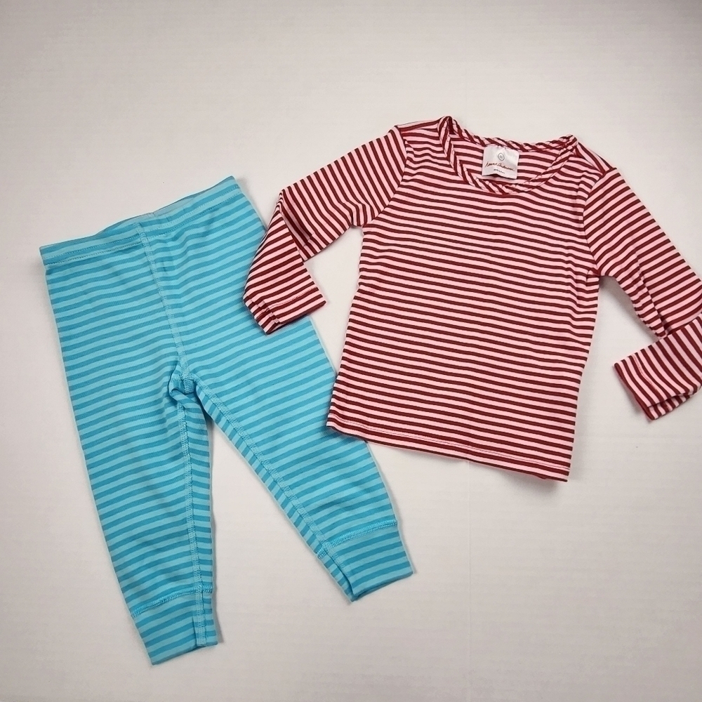 Hanna Andersson toddler girl outfit size 80 / 18 - 24 top and pants